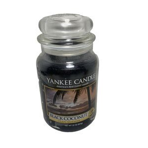 Yankee Candle BLACK COCONUT Classic Large Jar 22 Oz New Fresh Tropical Paradise
